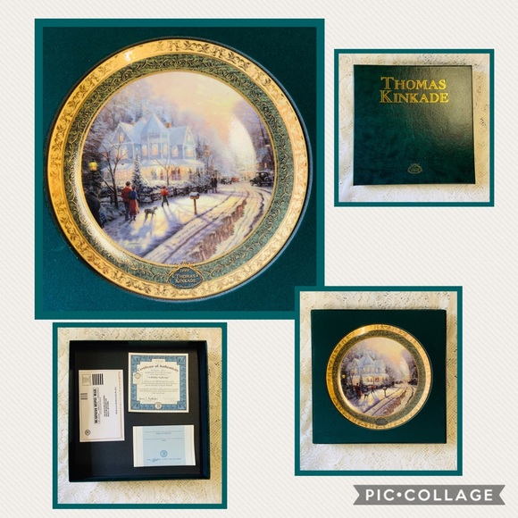 The Bradford Exchange Other - •Thomas Kinkade 1999 “A Holiday Gathering” Plate•